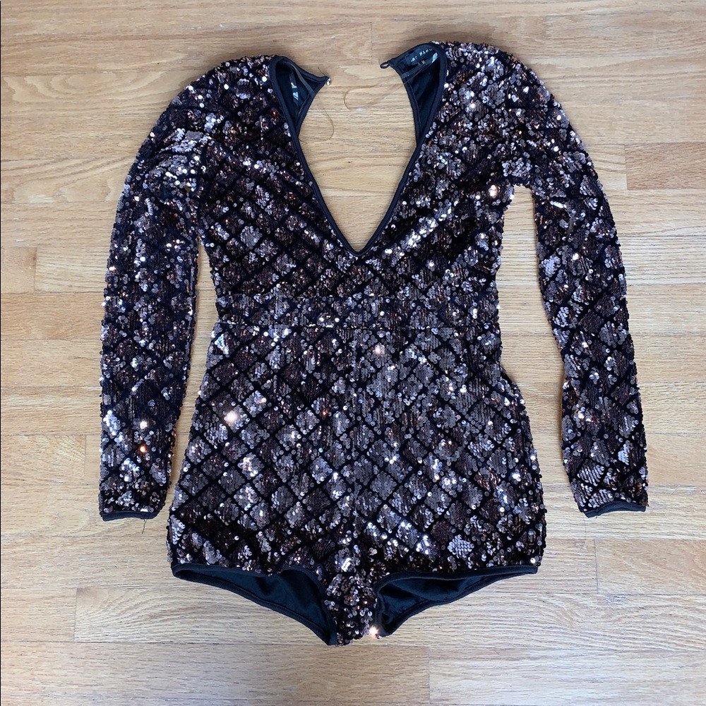LAC BLEU sequin romper!